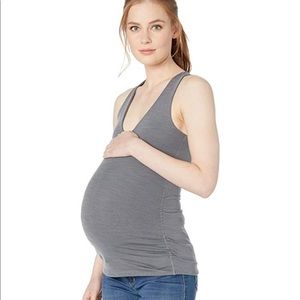 Beyond Yoga Maternity Heather Rib Shirred Tank size 6-8